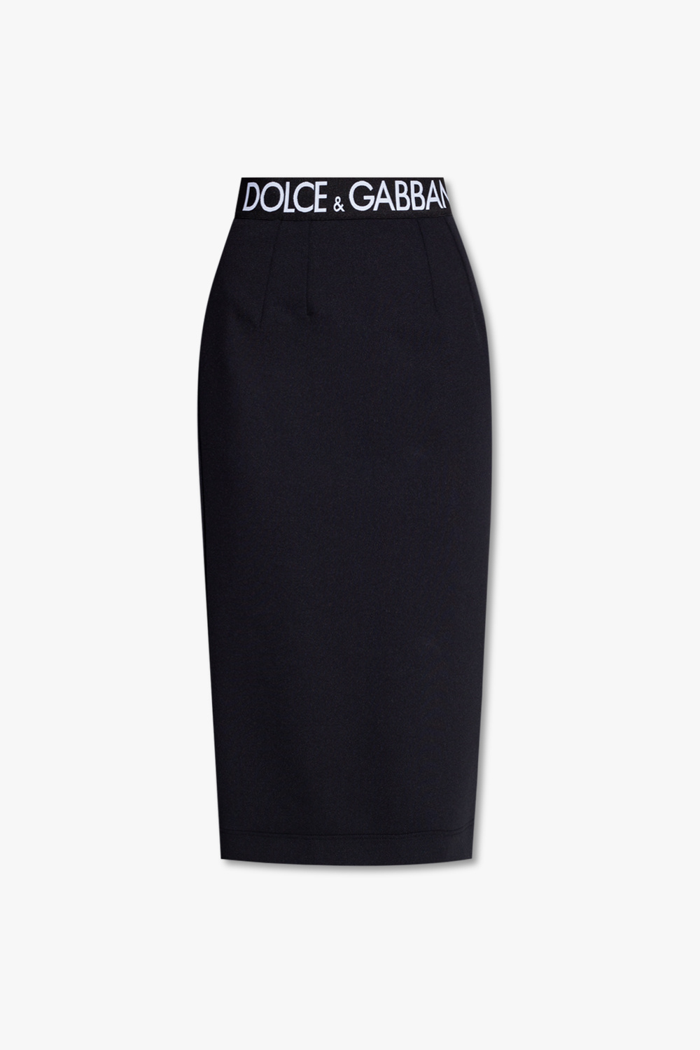 Dolce & Gabbana BLACK SKIRT WITH LOGO スカート モダン ロゴ SchaferandweinerShops Canada - Black Кофта лама dolce and